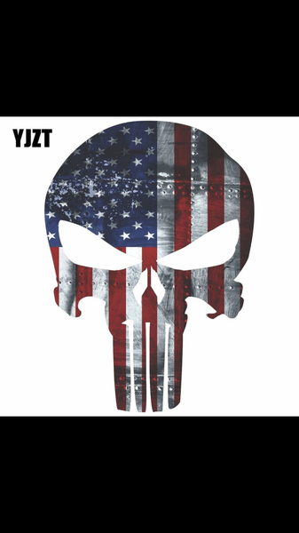 Red White and Blue Punisher Decal