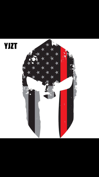 Red Or Blue Stripe Punisher Decal