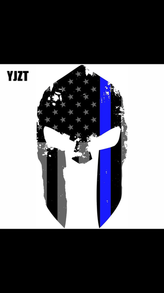 Red Or Blue Stripe Punisher Decal