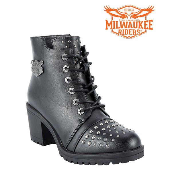 Women's Leather Studded Boots By Milwaukee Riders®