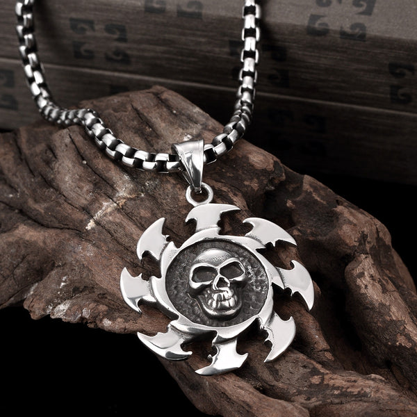 Skull Blade Stainless Steel Necklace