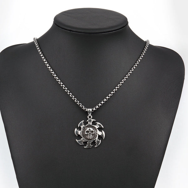 Skull Blade Stainless Steel Necklace